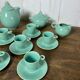 Celadon green coffee service
