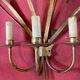 Pair of wall lamps 1970 gilded metal 3 lights