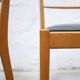 Series of 4 vintage chairs in wood and skaï