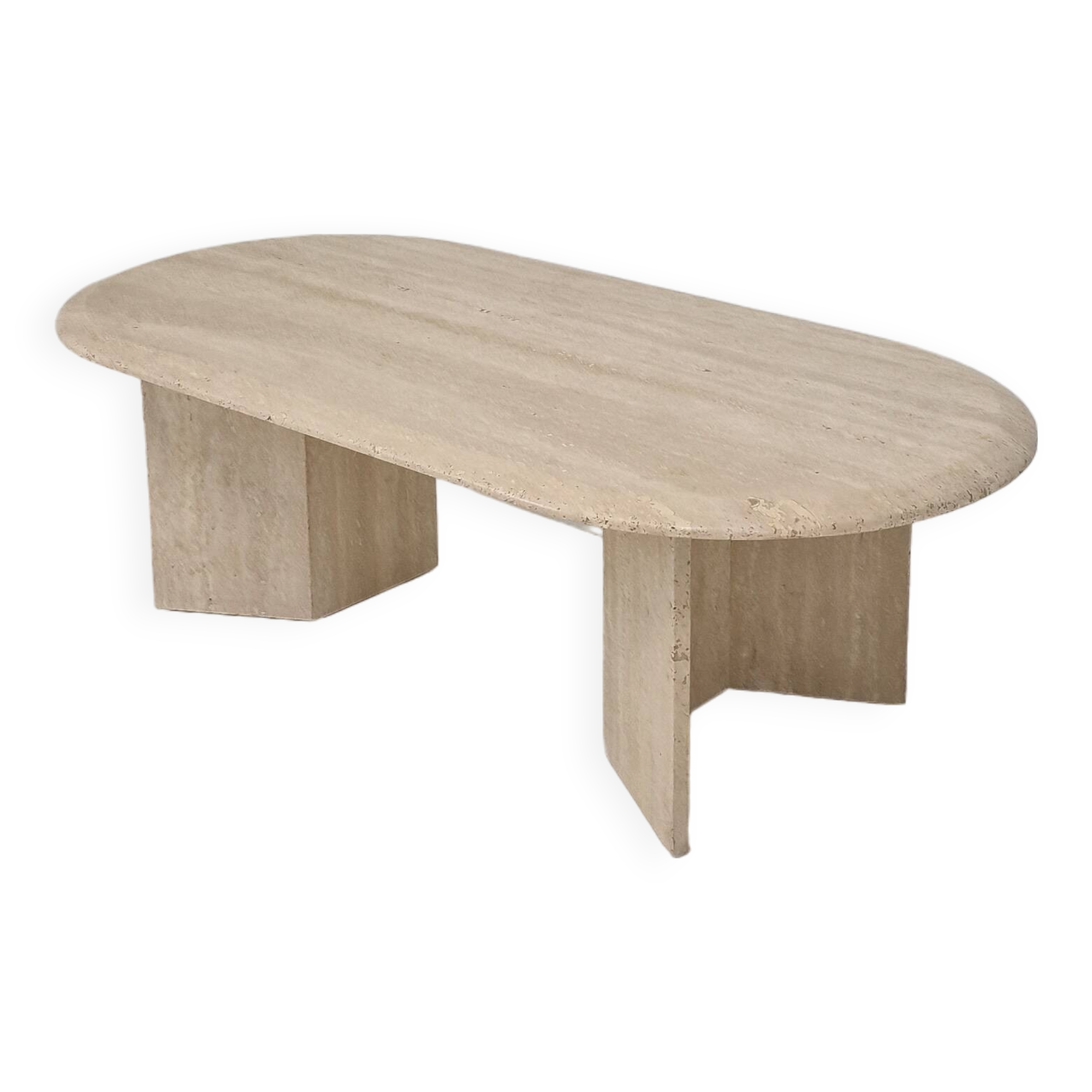 Travertine Coffee or Side Table, Italy 1980s