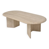 Travertine Coffee or Side Table, Italy 1980s