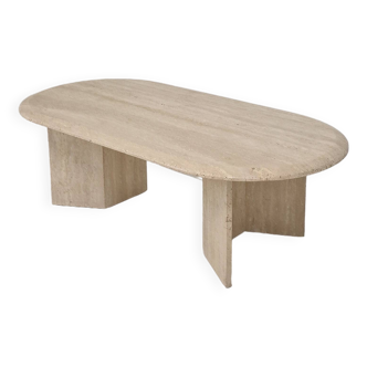 Travertine Coffee or Side Table, Italy 1980s