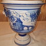 Cache pot intérieur faïence de nevers signé f. albus