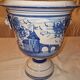 Indoor cache pot earthenware from Nevers signed F. Albus