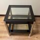 Modern coffee table with glass shelves, 1970s
