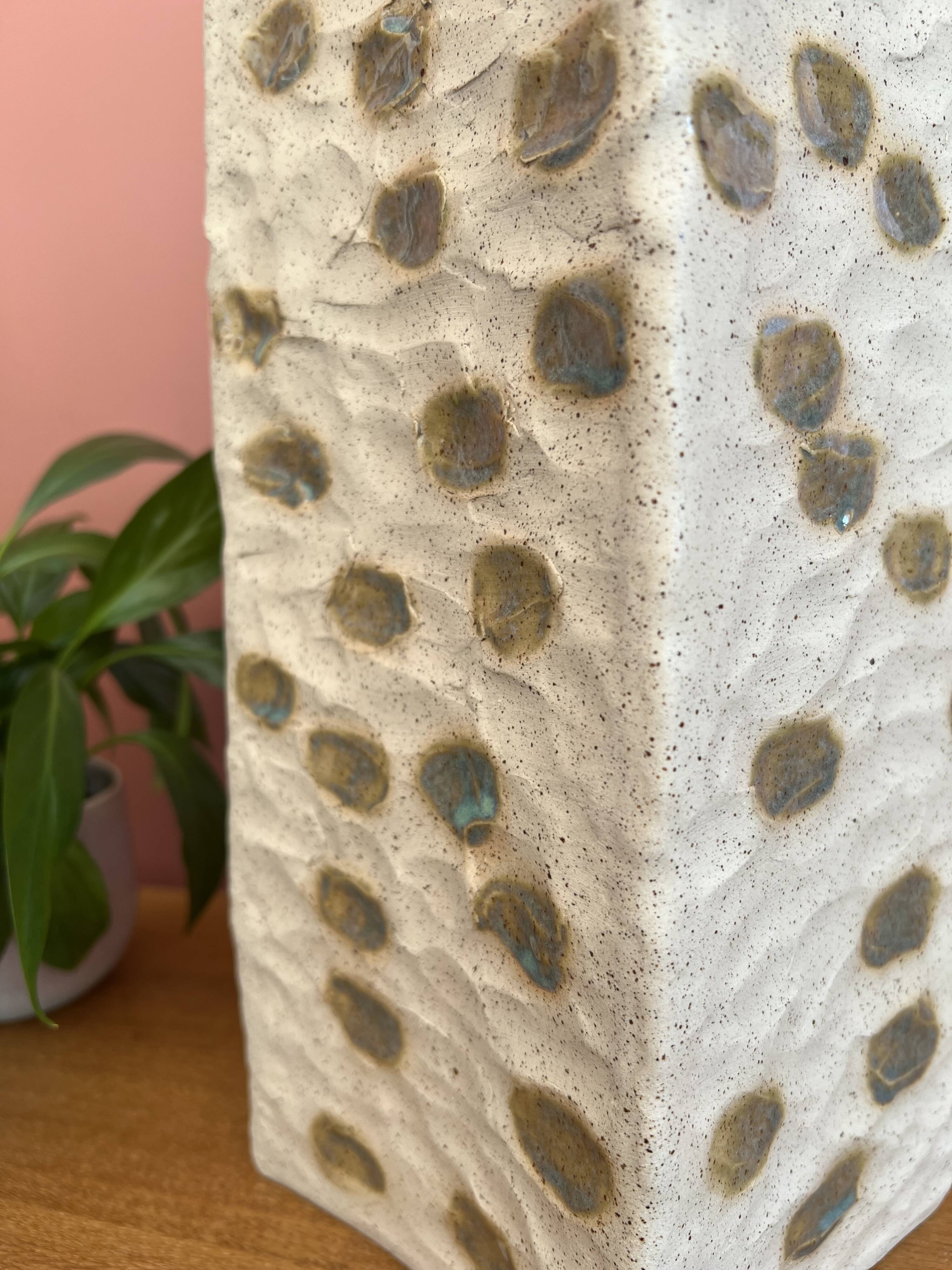 Pyrite stoneware vase