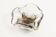 Cendrier murano carré 1960 transparent et marron