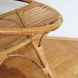 1960's Set of Four Rattan Armchairs and Side Table by Jaroslav Prochazka for ULUV