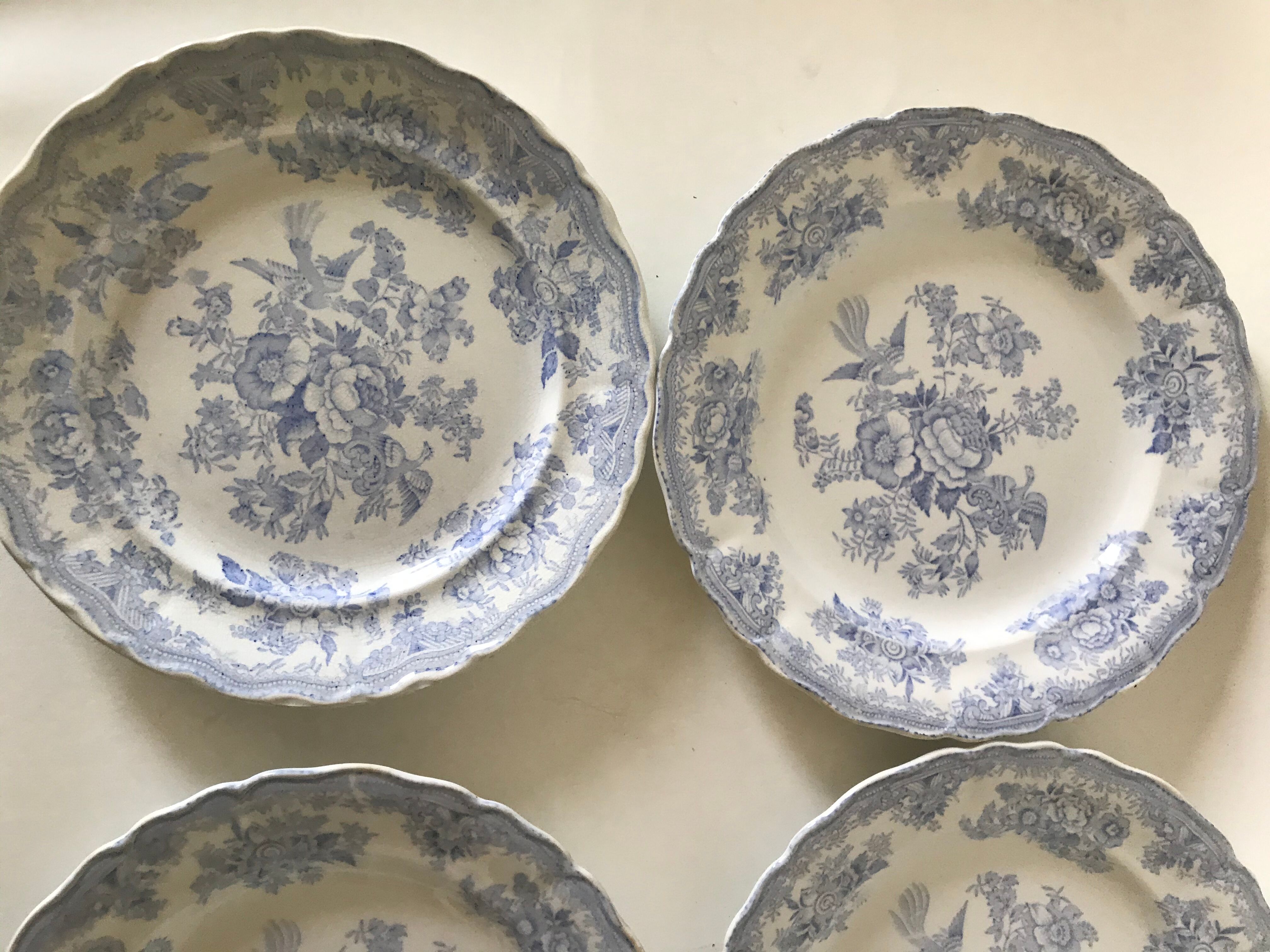 Old English earthenware plates