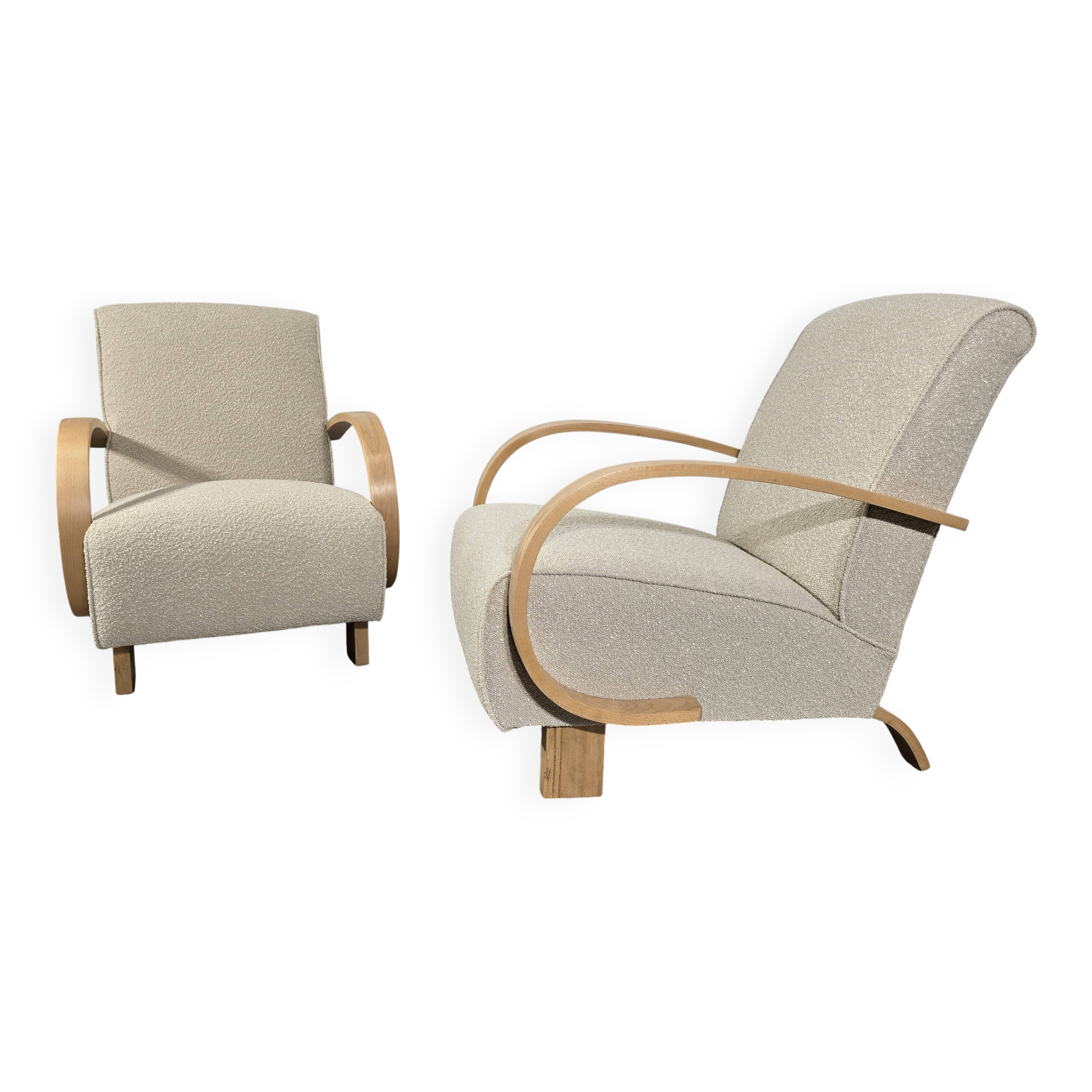Set of Art Deco Lounge Chairs by Jindřich Halabala, 1950s