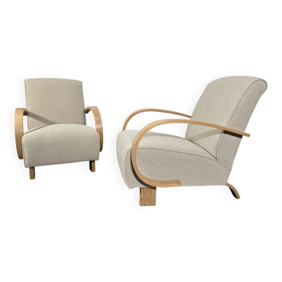 Fauteuils de salon Art Déco par Jindřich Halabala, années 1950.