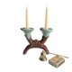 Chandelier double ceramic Vallauris
