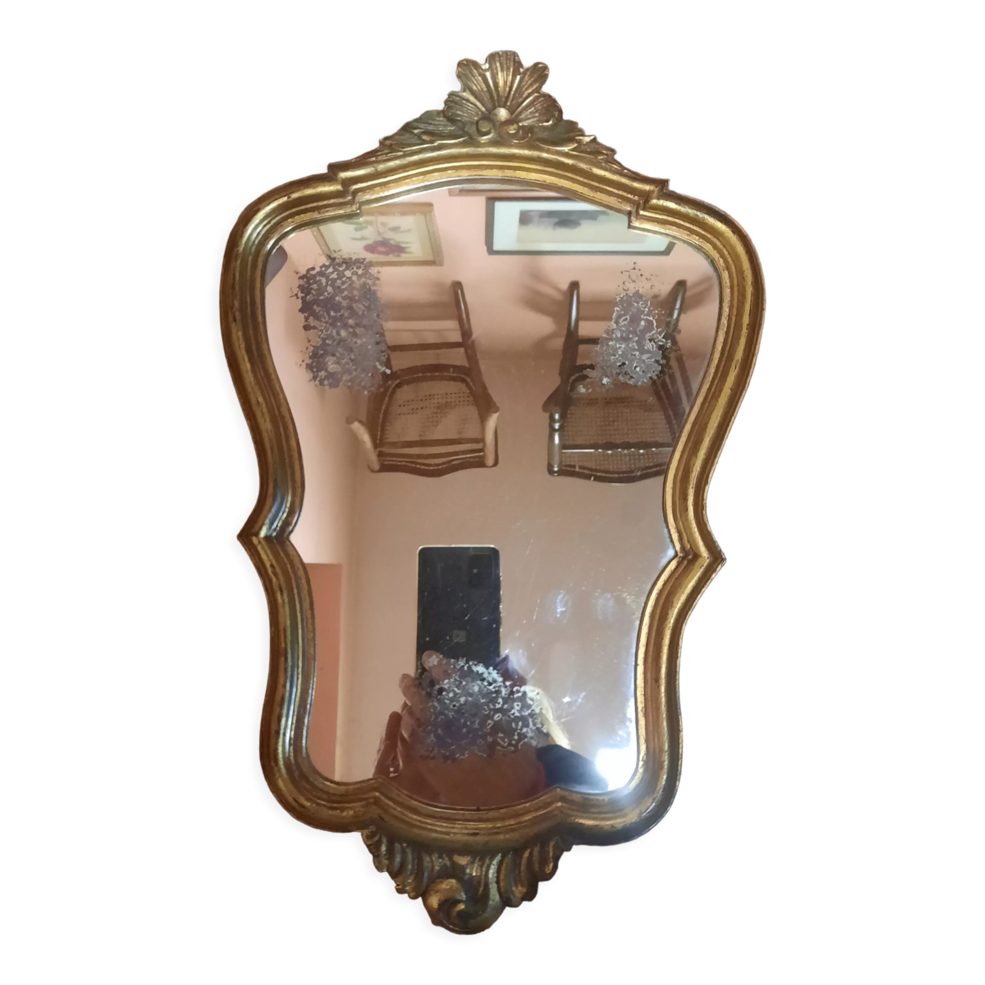 Baroque style mirror, 38x24 cm