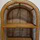 Round rattan shelf