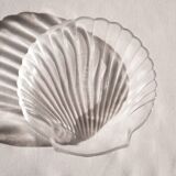 Glass scallop shell dish, Arcuisine France