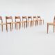 Arne Hovmand Olsen set of eight dining chairs in oak Mogens Kold Denmark 19
