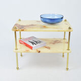 Table d’appoint en onyx, années 1980