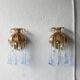 Crystal Wall Lights by Palme & Walter Palwa, 1960s, Set of 2