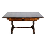 Desk Table with Shutters in Solid Rosewood, Restoration Period – Early 19th Century