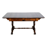 Desk Table with Shutters in Solid Rosewood, Restoration Period – Early 19th Century