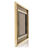 Miroir en laiton gravé  108x108cm
