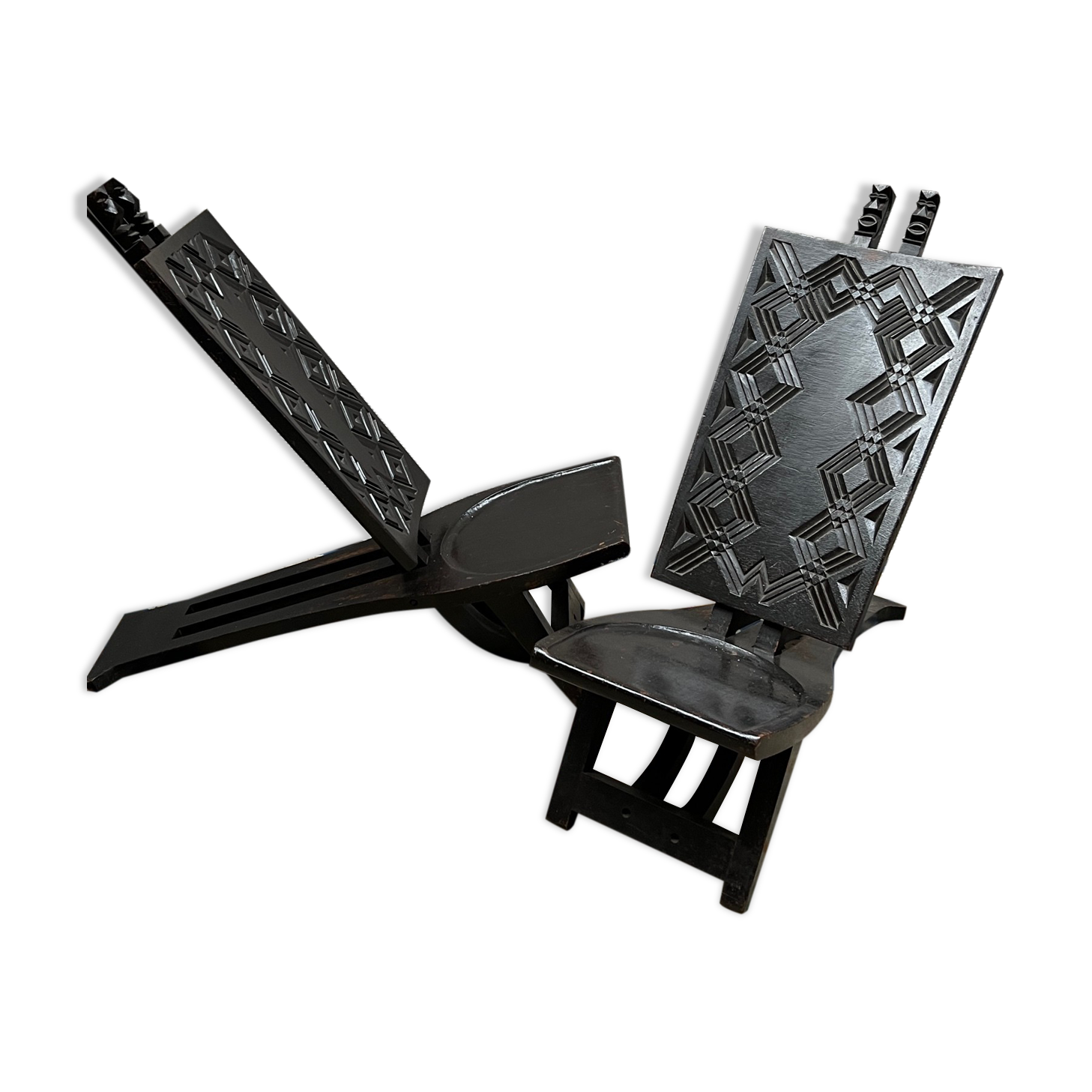 Lot - African chairs. Congo.