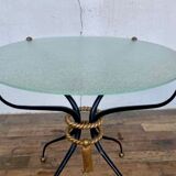 Table basse art deco en fer forge atelier rene prou