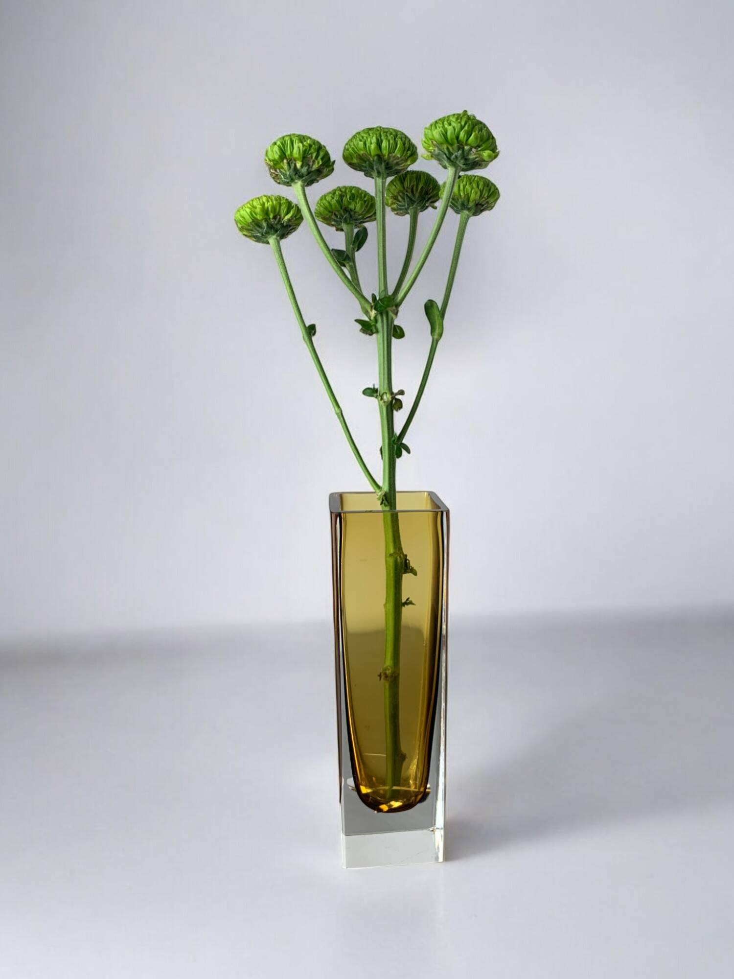 Yellow Sommerso vase, Murano glass, Italy, 1970