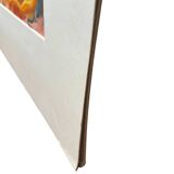 Drawing glued to cardboard