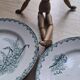 Set of 3 Muguet Amandinoise plates