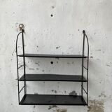 Black metal string shelf