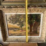 Pair of Impressionist Oil Paintings of Vintage and Antique Landscapes