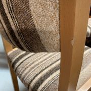Suite de 4 chaises self hêtre laiton et laine 1960