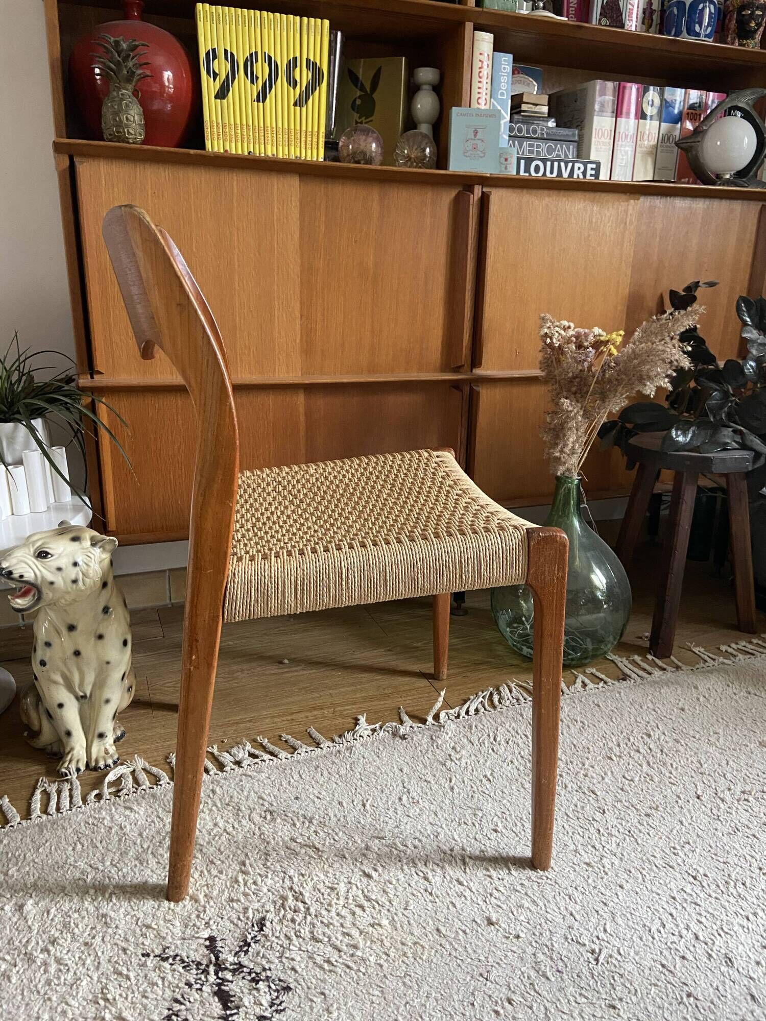 Chair n•71 by Niels Otto Moller in teak and Danish rope