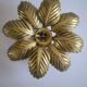 Gold metal flower wall light