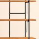 Large industrial handmade shelf in pine and metal
