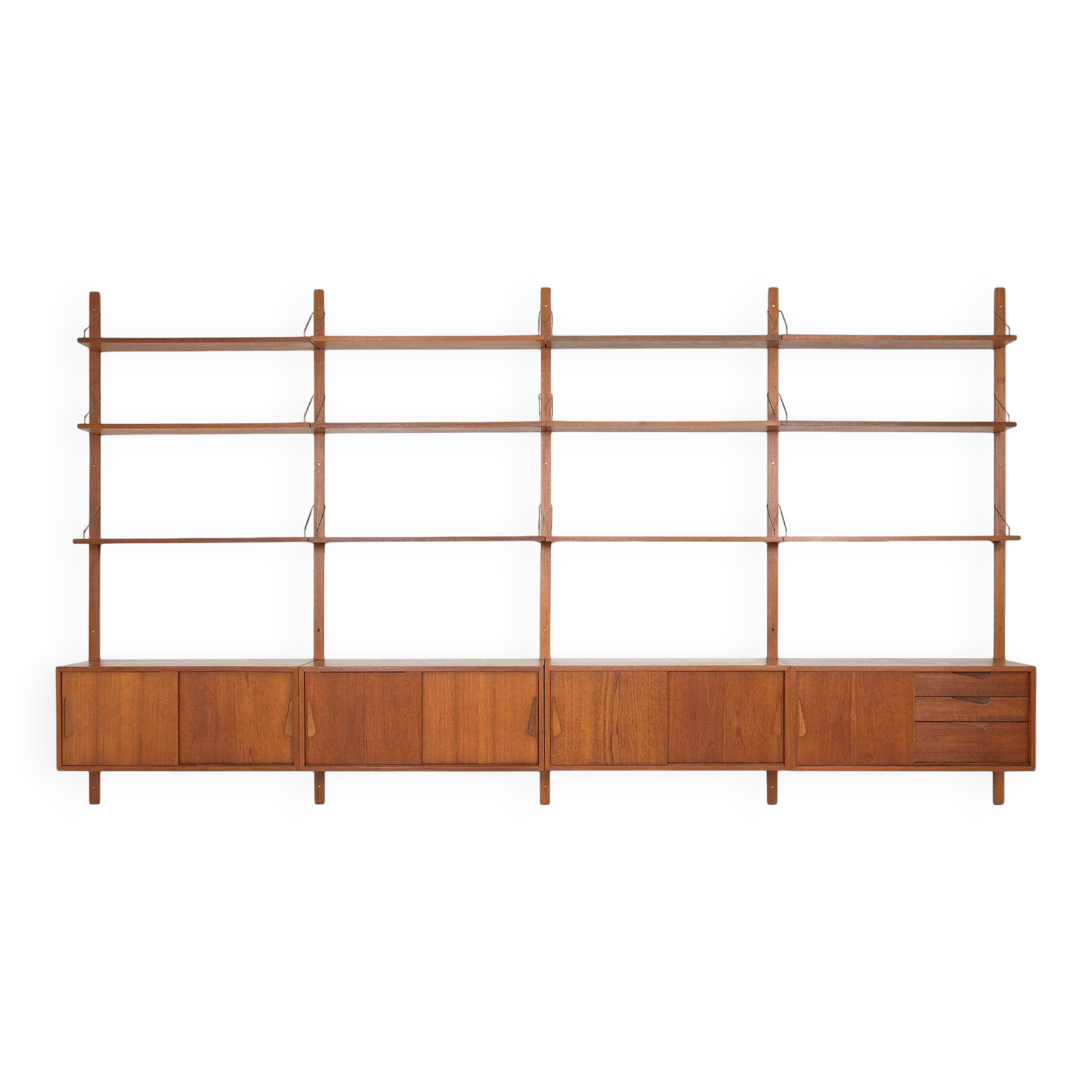 Teak modular shelving by Kjell Riise, Norway, 1960s