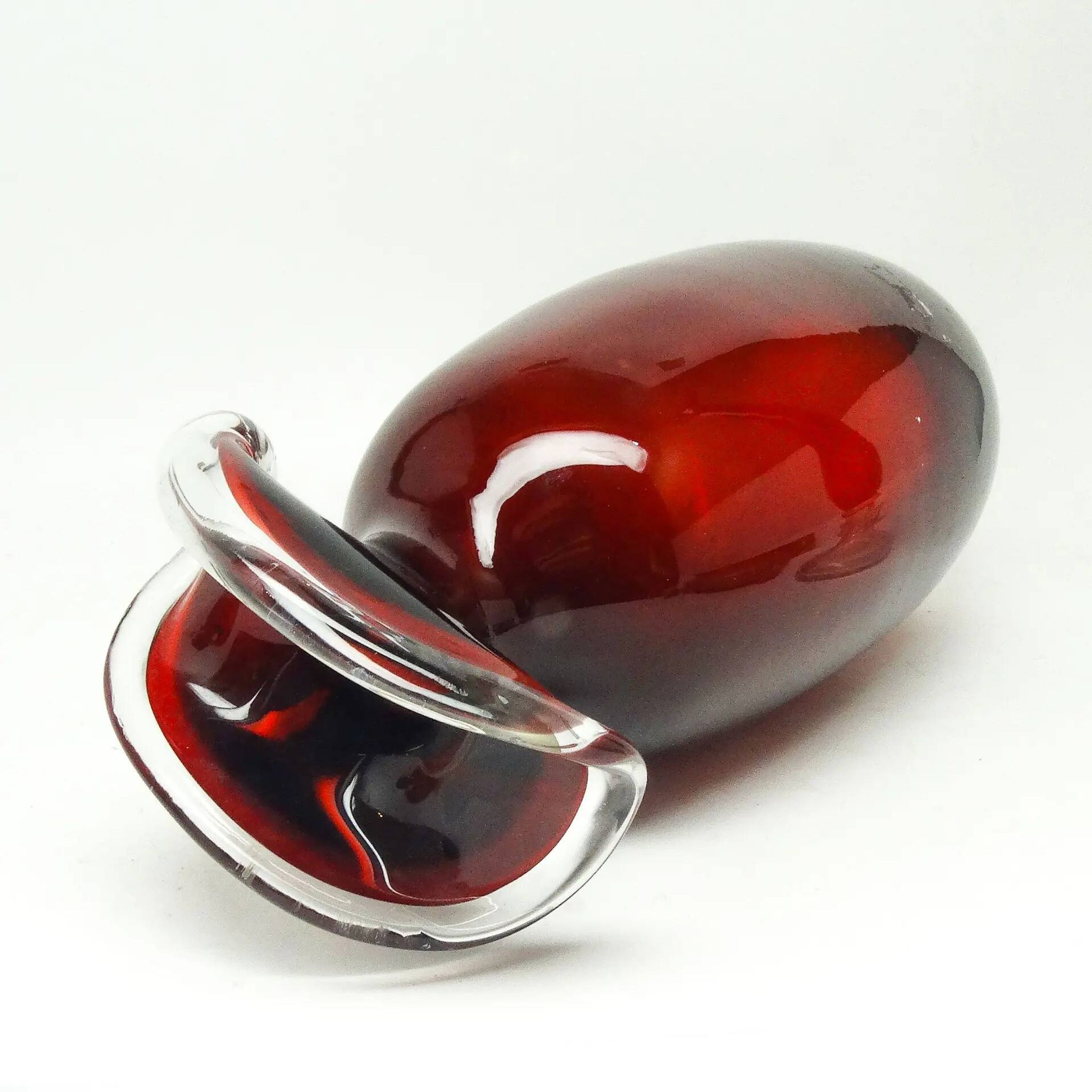 Mid-century modern vase, glass, Poland, 1970s