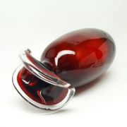 Mid-century modern vase, glass, Poland, 1970s