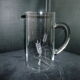 Carafe à eau pichet en verre gravé 1.4 l