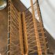 Rattan magazine holder, vintage wicker, rattan newspaper holder and wrought iron