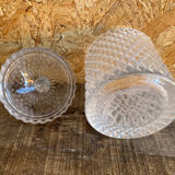 Vintage Molded Glass Bonbonnière Sugar Bowl #D903