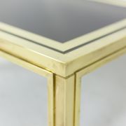 House Iiwans pair of pieces of sofa in gilded brass, 1970s