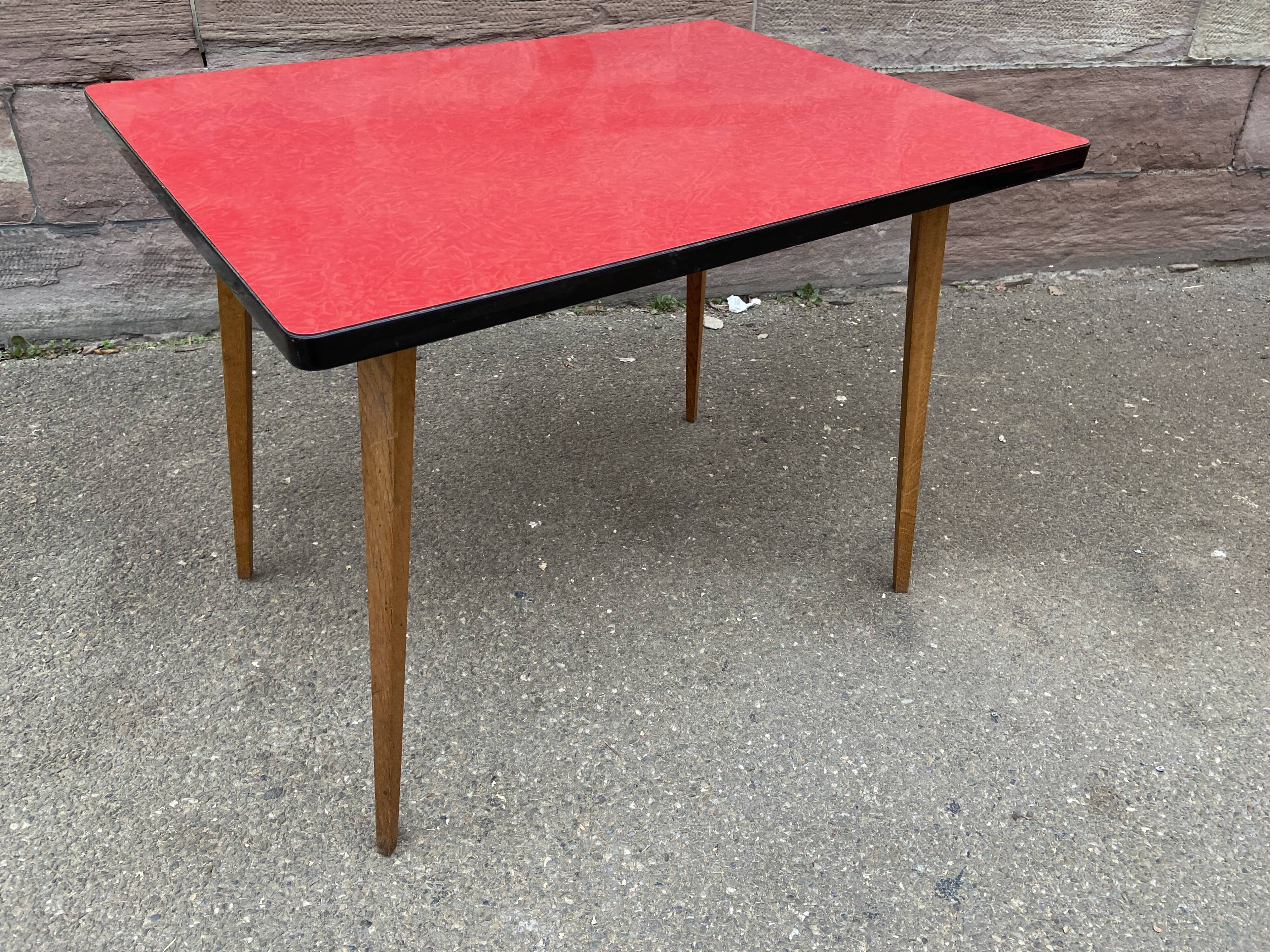 Table basse cocktail formica vintage 1960