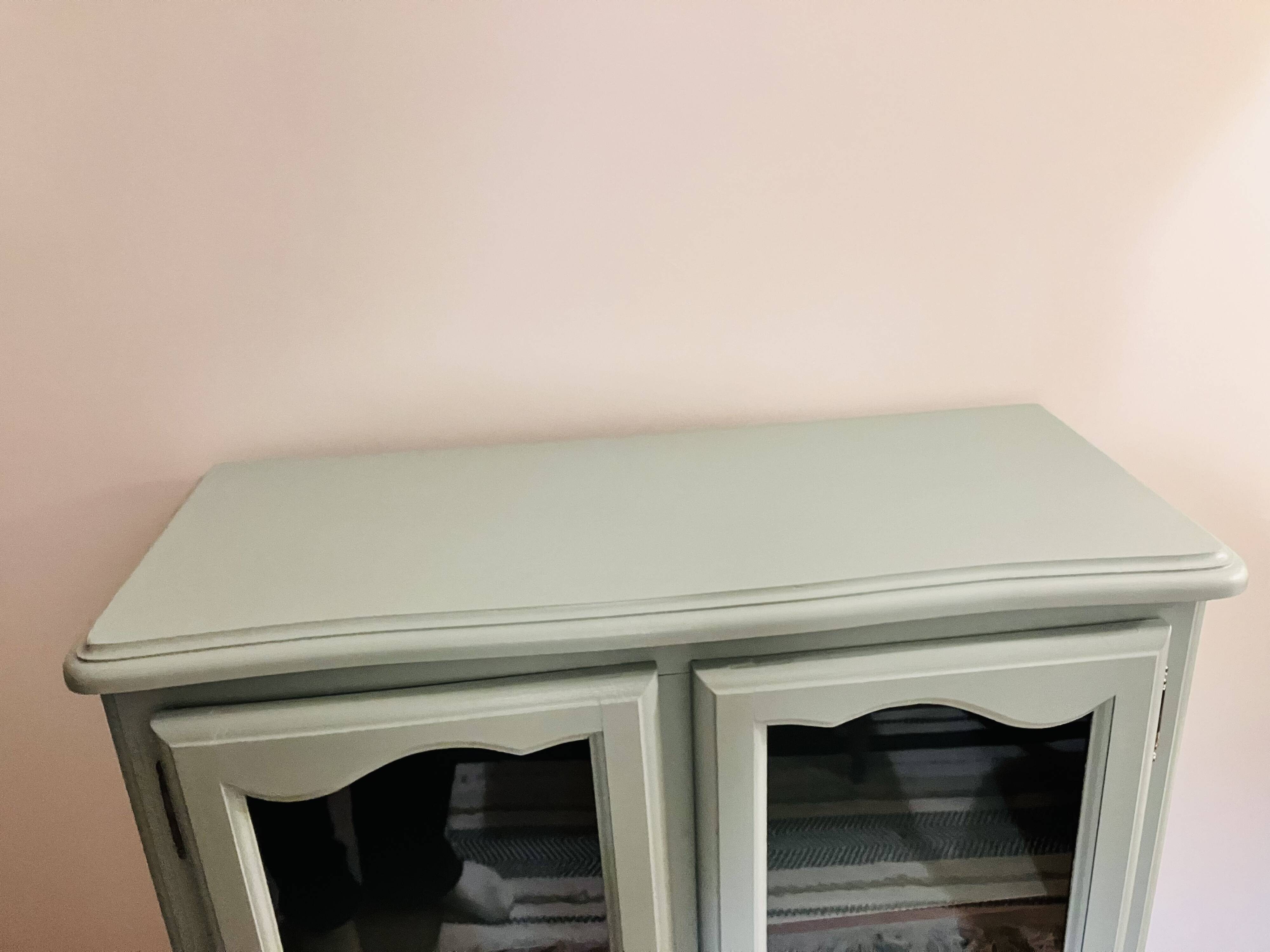 Painted wooden glass library