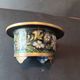 Vintage Chinese bowl in cloisonné enamel on four feet