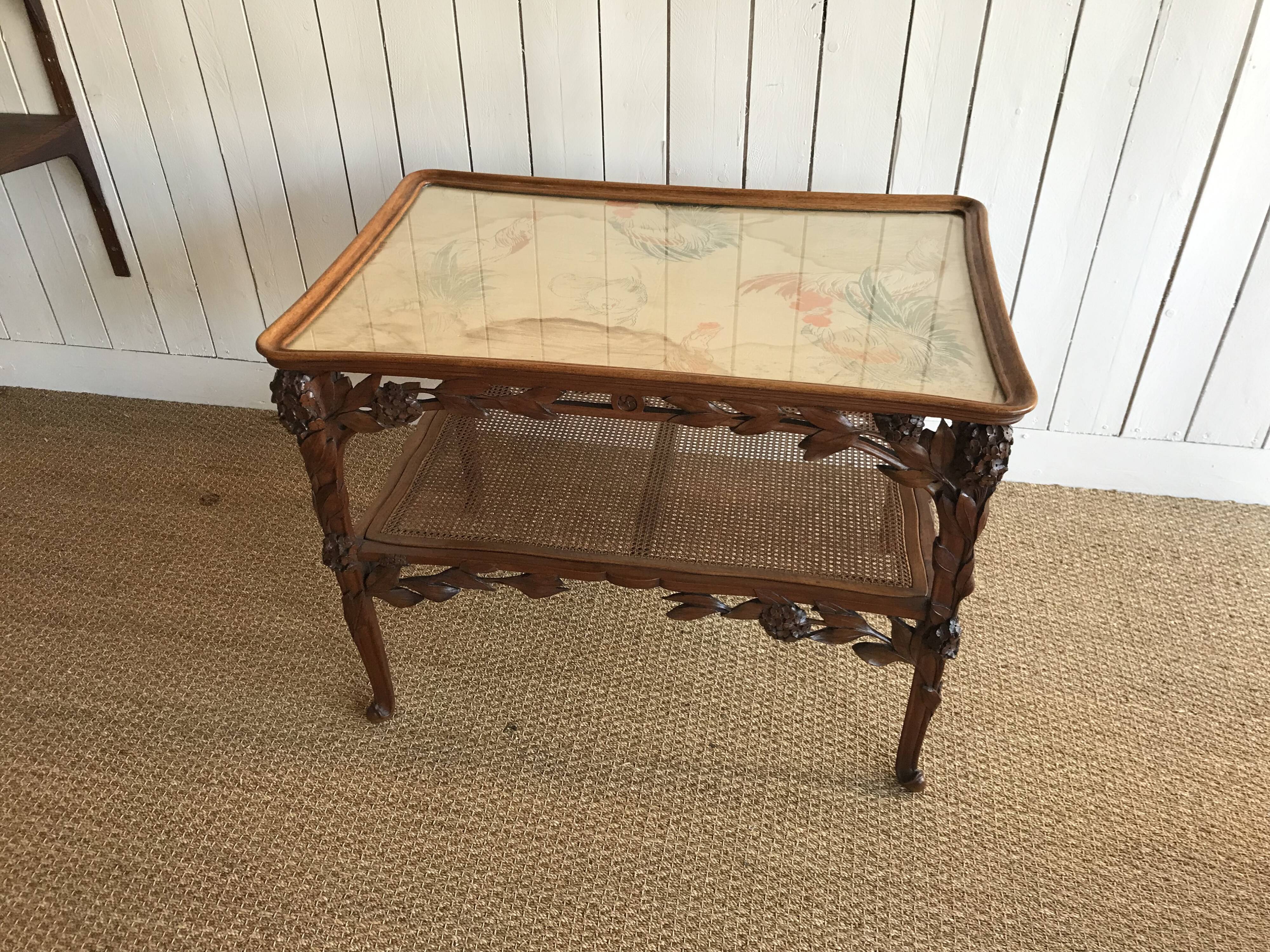 Art Nouveau service table in the style of Majorelle.