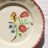 Pexonne hand painted footed serving plate or dish