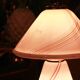 Large Italian table lamp made of Murano glass.