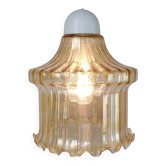 Venini Vintage Murano Glass Amber Pendant Light